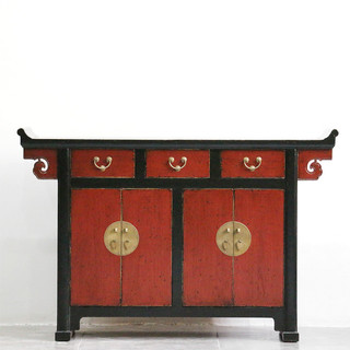 Novo estilo chinês de madeira maciça virada armário de entrada angustiado Retro clássico Foyer sapato gabinete bloqueio 