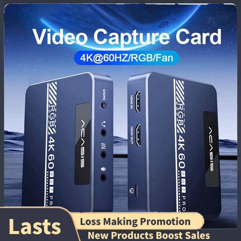 Placa De Captura De Vídeo 4K 60HZ HDR10 RGB 1080P Grabber Para Gravação De Jogos