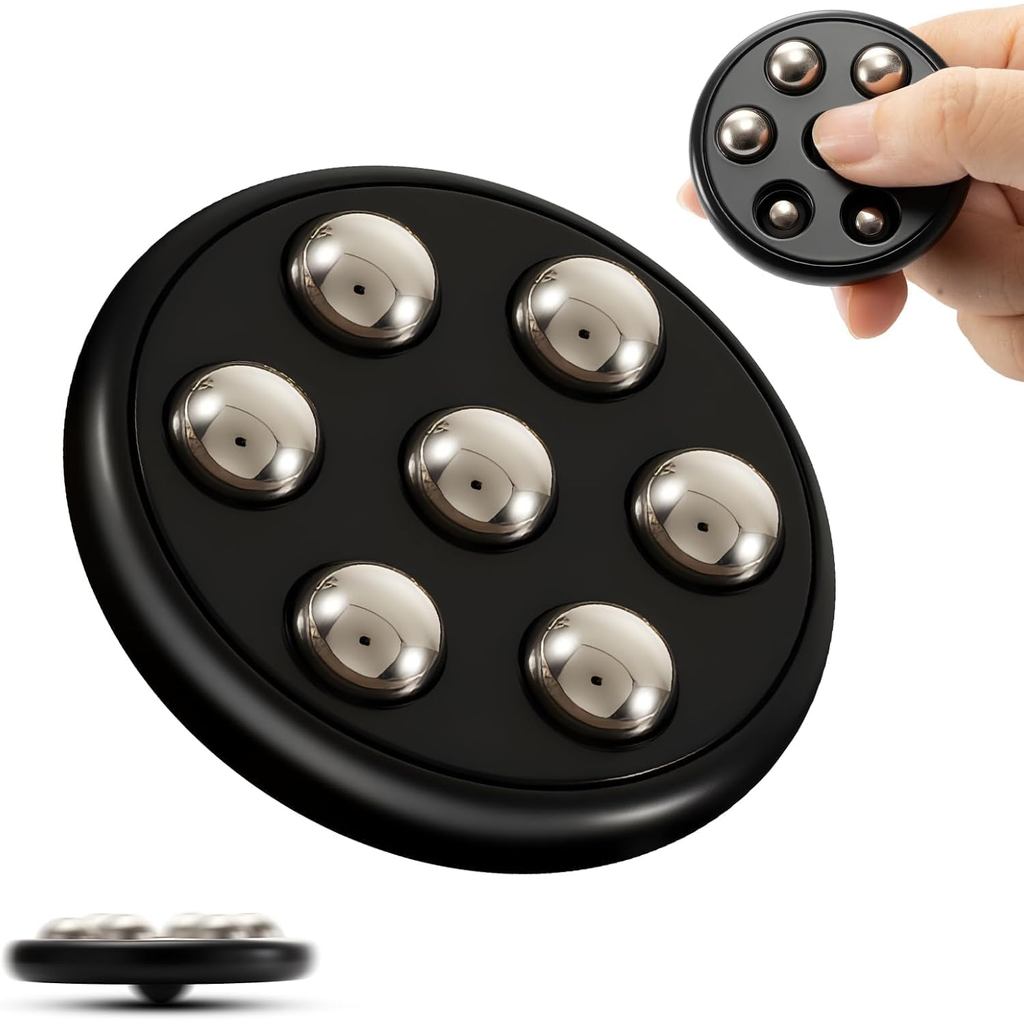 Brinquedos Antiestresse Portáteis para Adultos, Brinquedo Antiestresse de Metal com Bolas para Empurrar, Rolagem e Rotaç