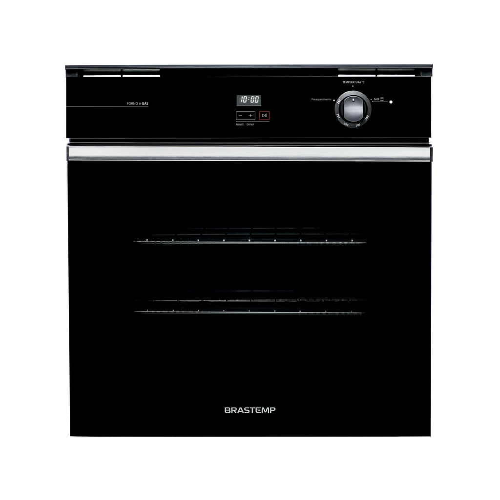 Imagem Forno de Embutir a Gás Brastemp 78 Litros Preto com Grill e Timer Touch - BOA84AE