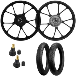 KIT RODA LIGA LEVE ESPORTIVA V-SHAPE TITAN 160 TAMBOR 2015 A 2025 + PAR PNEU EUROGRIP 80/100-18 + 90/90-18 + 2 BICOS