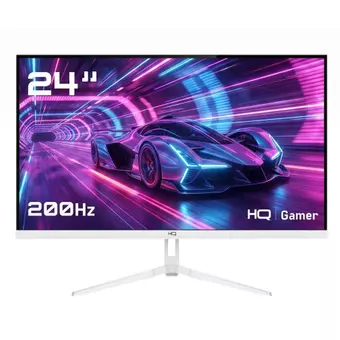 Monitor Gamer HQ 24" Branco 1ms, 200Hz, IPS, AMD FreeSync, Full HD, HDMI, DP, Frameless HQW24IP200