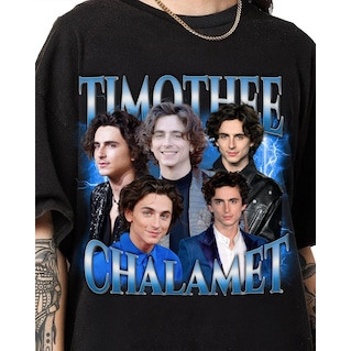 Camiseta Feminina Estampa Timothy Chalamet Imagens Variadas Confortável Estilosa Linda Moda Feminina Casual