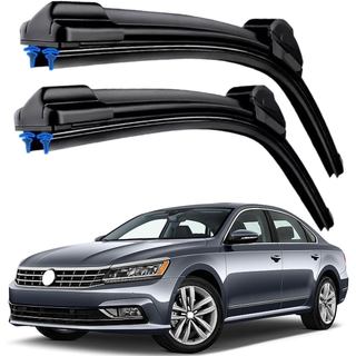 Lâminas de Borracha Duplas para Limpadores de Para-brisa VW Volkswagen Jetta 2011-2023 Passat 2012-2018 CC 2013 2014 201
