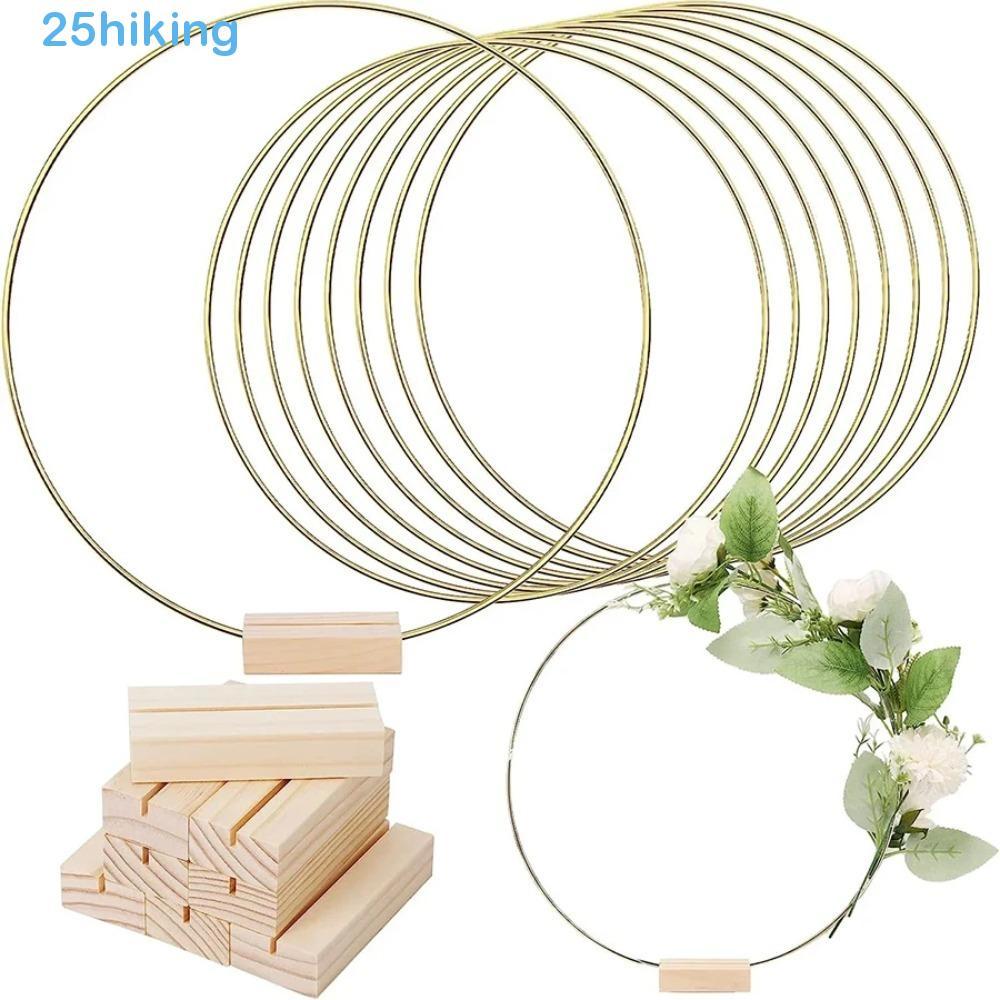 Aros De Flores De Metal Dourado , Anéis Redondos Vintage De 10-50cm , Suporte De Base De Decoração DIY De Ferro , Argola