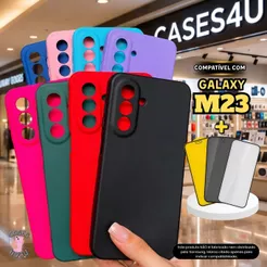 Capa Compatível com Galaxy M23 Capinha + Película 3D Cerâmica Privacidade