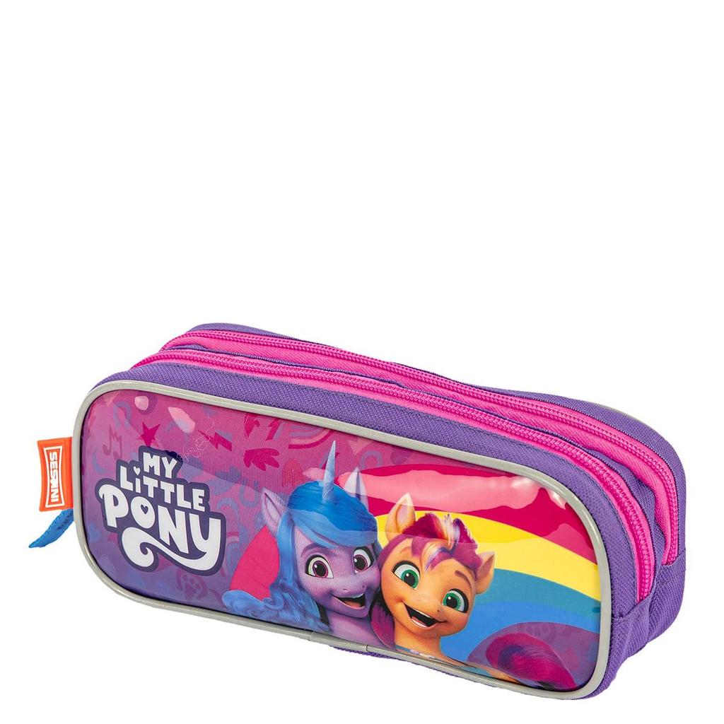 Estojo 2 Compartimentos My Little Pony Confete - Colorido — imagem 2 de 2