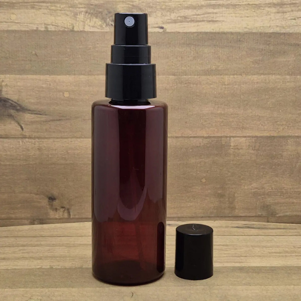 10 Frasco Âmbar 60ml Pet Reto Com Válvula Spray Frascos Plástico