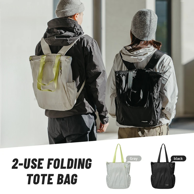 Nova Mochila de Duas Estilizações, Dobrável, Portátil, para Viagem, 18L, Bolsas Femininas Ultraligeiras, Impermeáveis, p