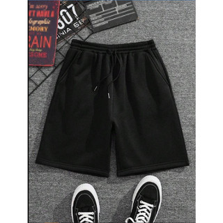 Bermuda Moletom Lisa Sem Estampa Masculina Short de Moletom Algodão Premium Poliéster