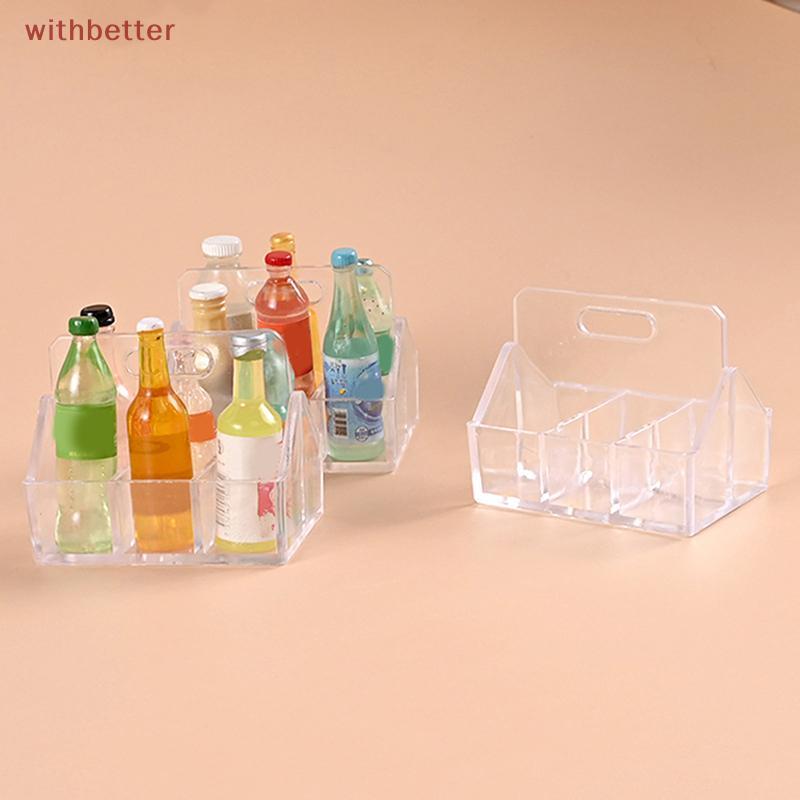 withbetter12 2 Pçs/1 Conjunto Mini Garrafa De Bebida Leite Base Cena Decoração Comida Jogar Casa De Boneca Modelo De Bri