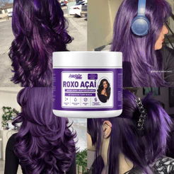 Máscara Matizadora Hidratante Azul Roxo Rosa Colored Hidratação e Tonalização 300g