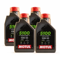 Kit 4l Óleo Motul 5100 10w-50 4t Para Motor De Moto