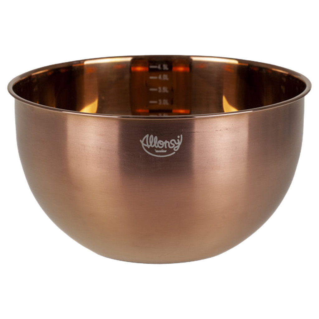 Bowl tigela aço inox preto 4,5l multiuso com medidas allonsy 1 unidade