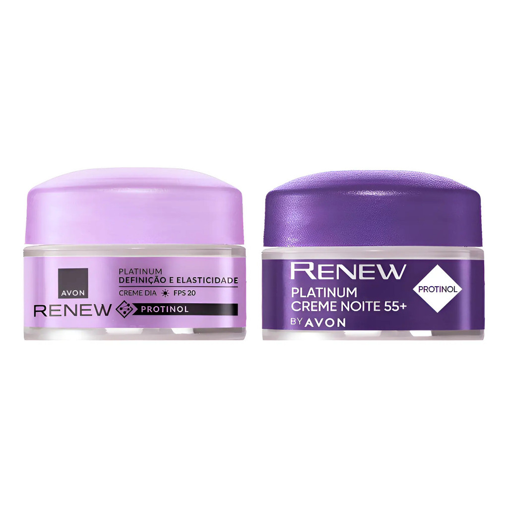 Kit Mini Renew Dia + Noite 55+ Plantinum 15g Cada