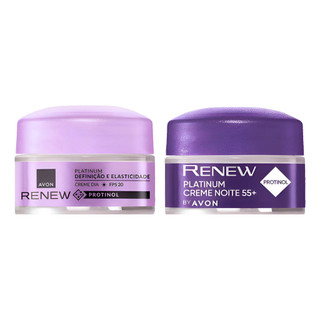 Kit Mini Renew Dia + Noite 55+ Plantinum 15g Cada