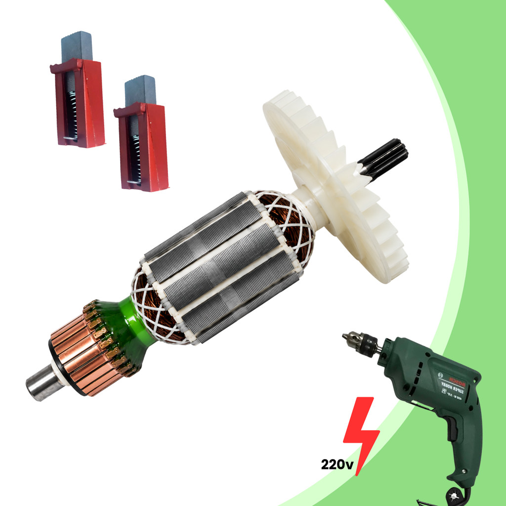 Induzido C/ Porta escovas Furadeira Super Hobby Bosch 3388 F0603388212 - 220V