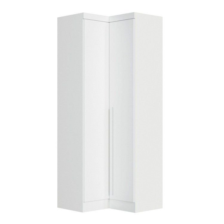 Móveis para Quarto Módulo Canto Reto 2 Porta Infinity Branco/Line Branco