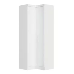 Móveis para Quarto Módulo Canto Reto 2 Porta Infinity Branco/Line Branco