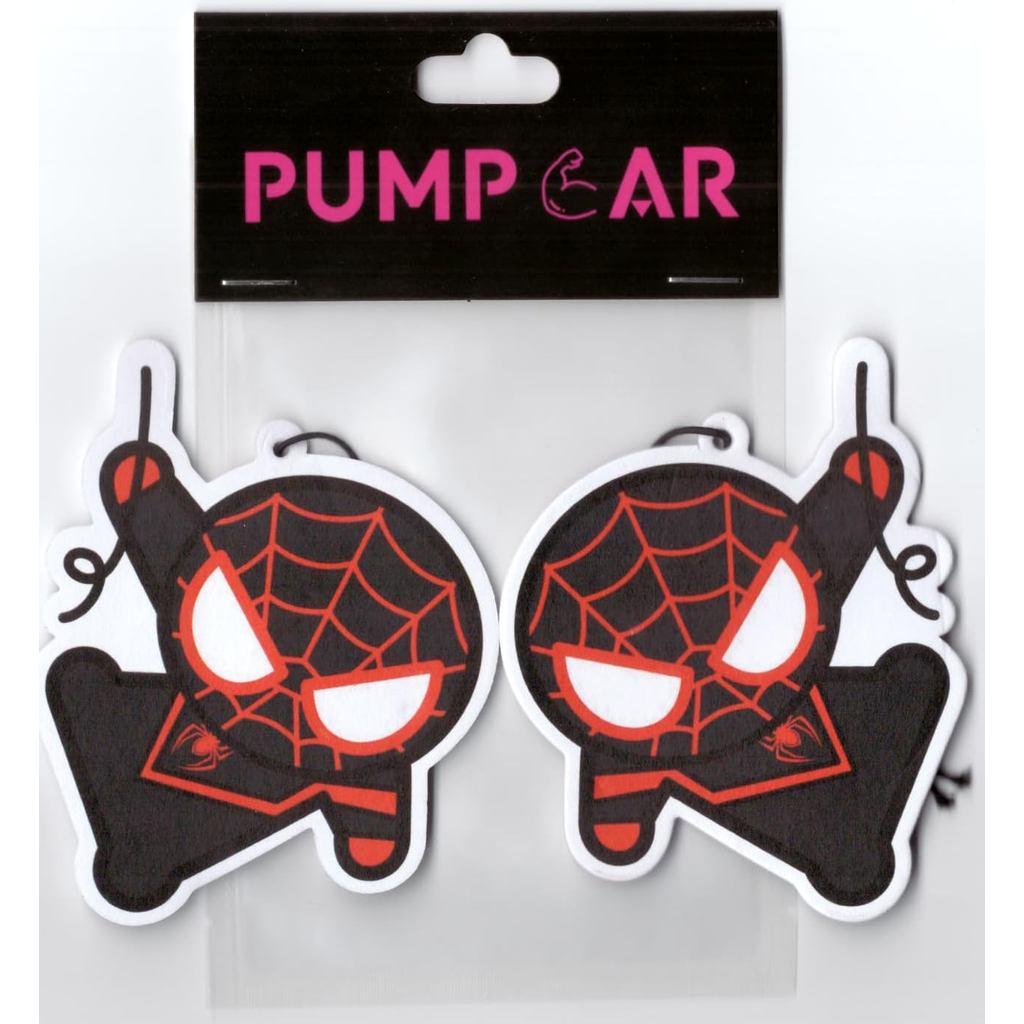 PumpCar 2 Peças Preto Espideso Dupla Face Pendurado Desenho Animado Cereja Perfumado Engraçado Ambientador De Carro Aran