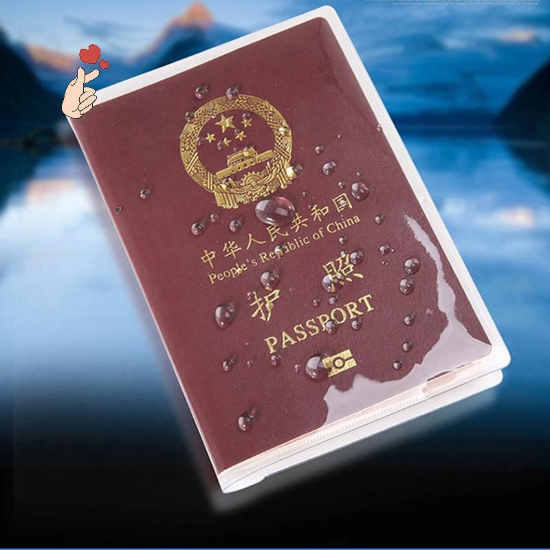 Capa Transparente Para Passaporte Em Sacos De Documentos À Prova D'água Protetora