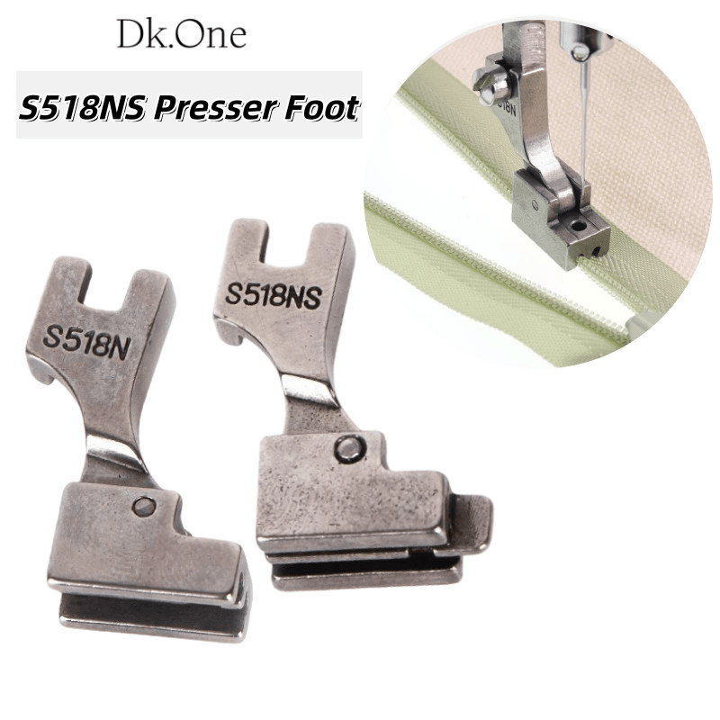 【Promoção】Calcador Zíper Invisível Estreito S518N Acessório Para Máquina De Costura Reta Industrial