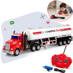 Caminhão Carreta de Controle Remoto Tanque Truck Bateria Recarregável Brinquedo Infantil Kizumba