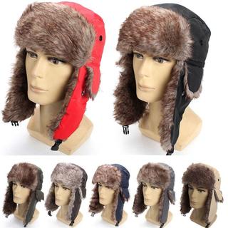 Ushanka Touca Gorro Chaves Frio Proteção Orelhas Aviador Inverno Lã Unissex
