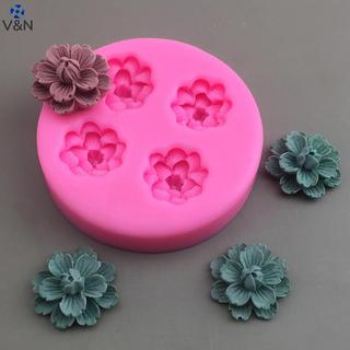 (V & N) 1Pc Flor De Cerejeira Pêssego Molde De Silicone DIY Decorações De Bolo Mousse Bandeja De Gelo De Chocolate Cozim