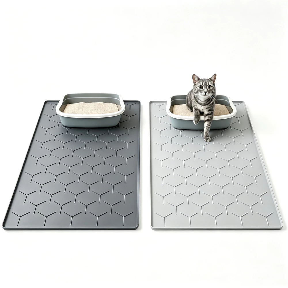 Tapete de silicone para pets • À prova d’água • Ideal para areia de gato Facil de limpar! Resiste à molhagem!