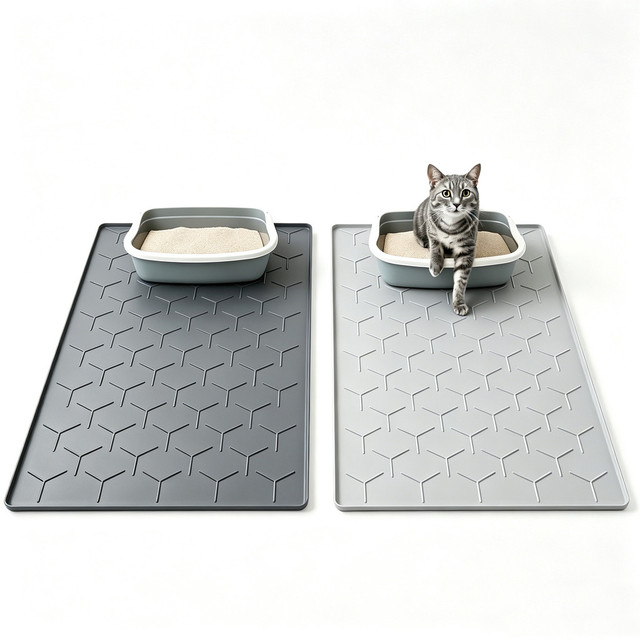 Tapete de silicone para pets • À prova d’água • Ideal para areia de gato Facil de limpar! Resiste à molhagem!