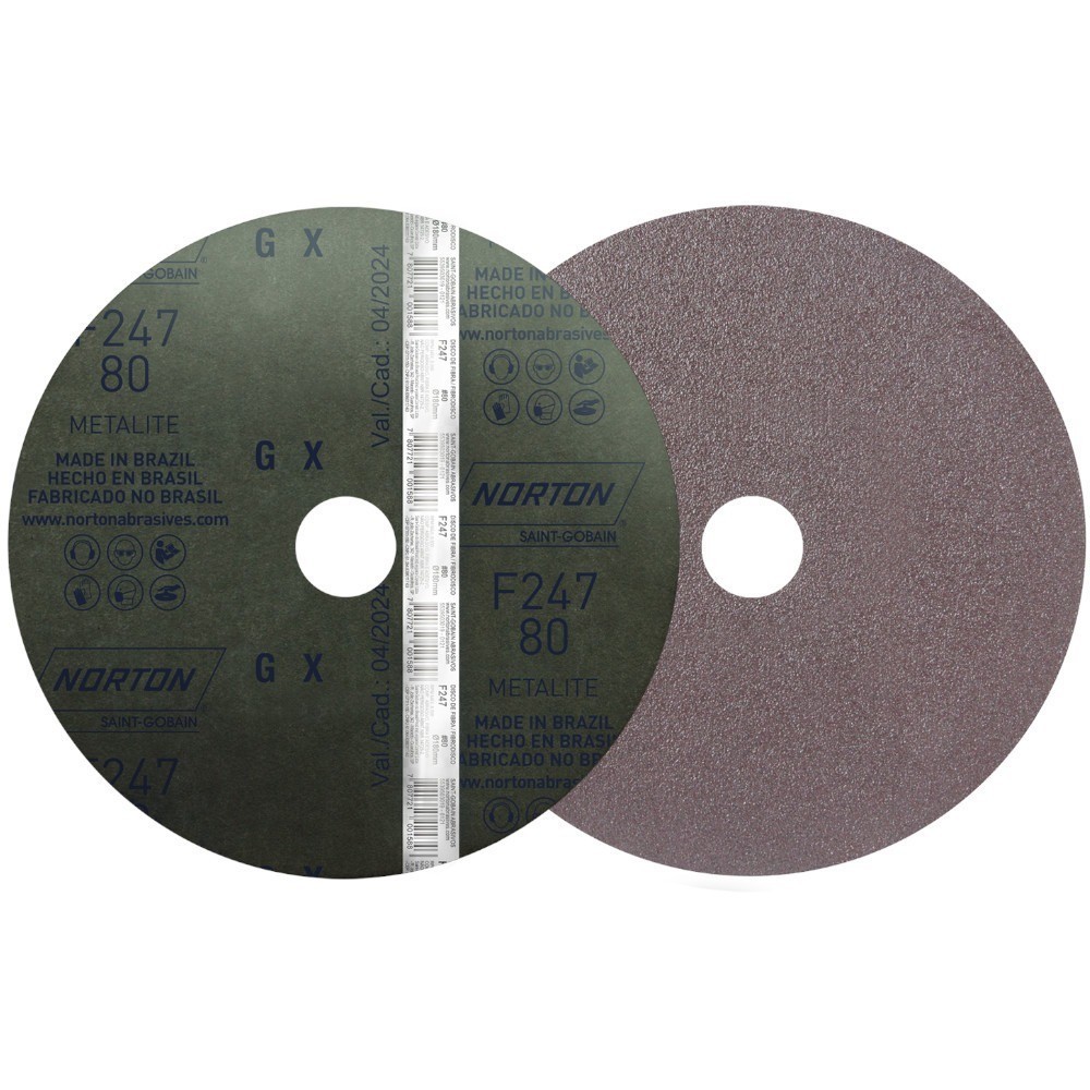 Disco de lixa de fibra 180 x 22 mm - F247 - Norton