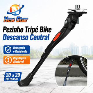 New Star Pezinho Tripé Bike Descanso Central Regulagem Reforçado 20 a 29