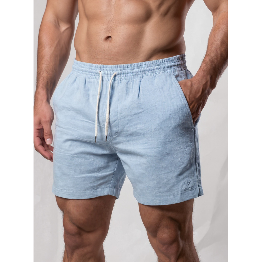 Kit 2 Bermudas Masculinas Linho Elastano Praiana Confortável Verão — JC Store