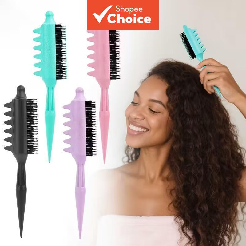 Escova De Cabelo Definidora De Cachos , Desembaraçador Anti-Frizz Para Cabelos Cacheados E Ondulados , Massagem No Couro