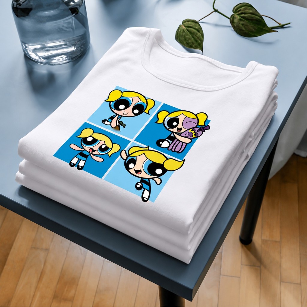 Camiseta Feminina T-shirt Basica Estampada Super Poderosas Blusinha 100% Algodão Camisa Infantil