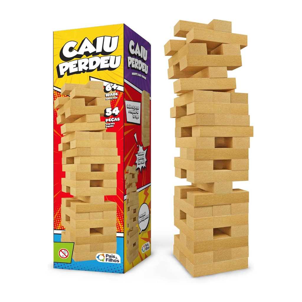 Jogo Caiu Perdeu! - Pais &amp; Filhos - 54 peças