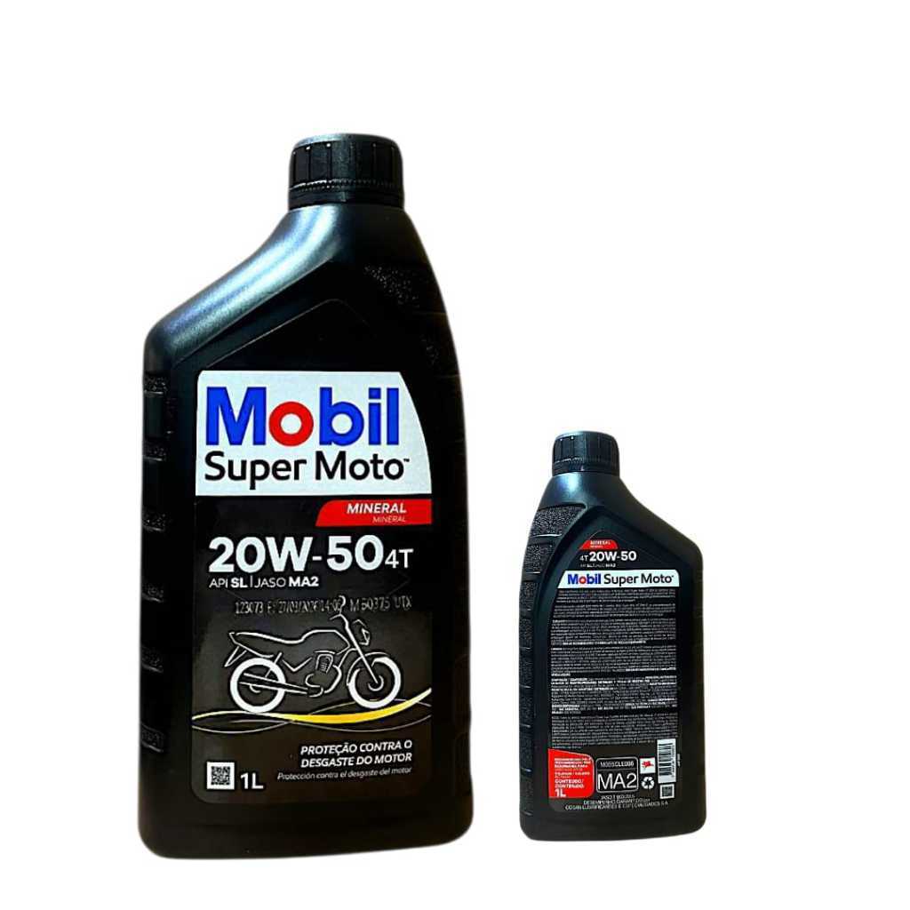 Óleo Mobil Mineral 20W50 4T Biz Pop Cg 160 Start Titan fan Elite Crosser Mt03 Lander — imagem 2 de 2