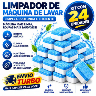 Pastilhas Limpeza Profunda para Máquina de Lavar - Elimina Odores