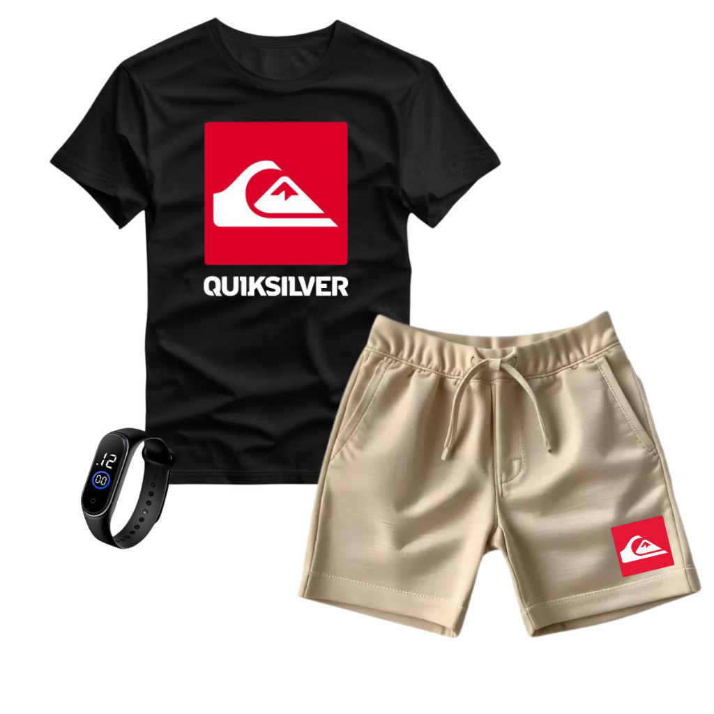 Kit Infantil Camiseta e Short Moletinho + Brinde Grátis Promoção de Lançamento Moda Verão