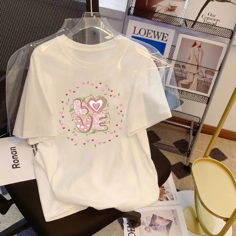 [Camiseta Premium Algodão Puro]LA Plus Size Unissex-Oversized Confortável Estilo Casual Camiseta Tecido Respirável#F1134