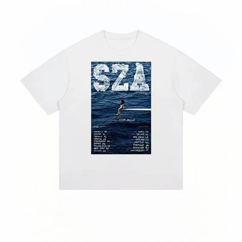 [Camiseta Premium Algodão Puro]LA Plus Size Unissex-Oversized Confortável Estilo Casual Camiseta Tecido Respirável#F290