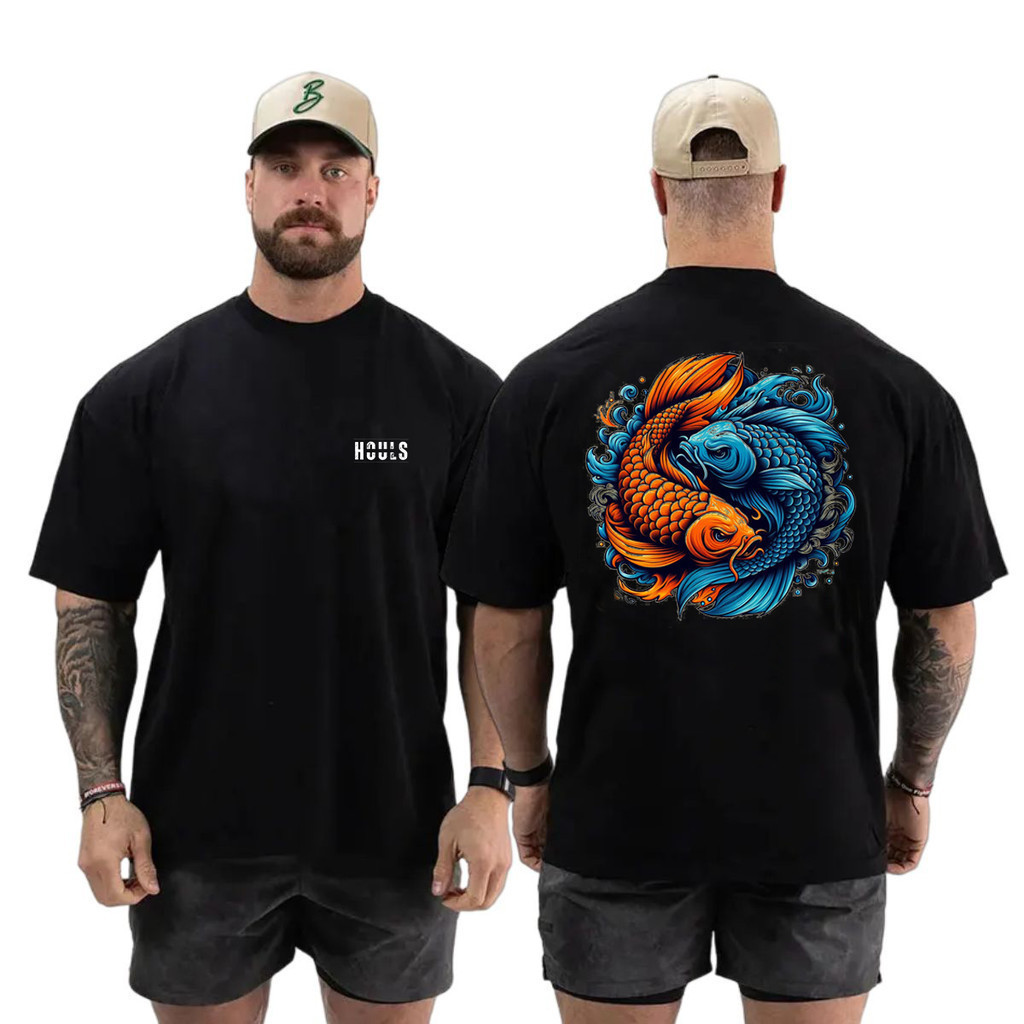 [Camiseta Premium em Algodão Puro]GXG Camiseta Larga Academia Maromba Houls Gym Oversized Treino Premium 100% Algodão