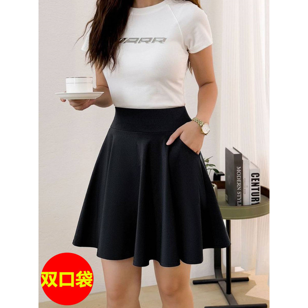 Tamanho grande saia plissada sol saia quadrada dança Anti-reflexo saia feminina Shorts saia dança desempenho saia de com