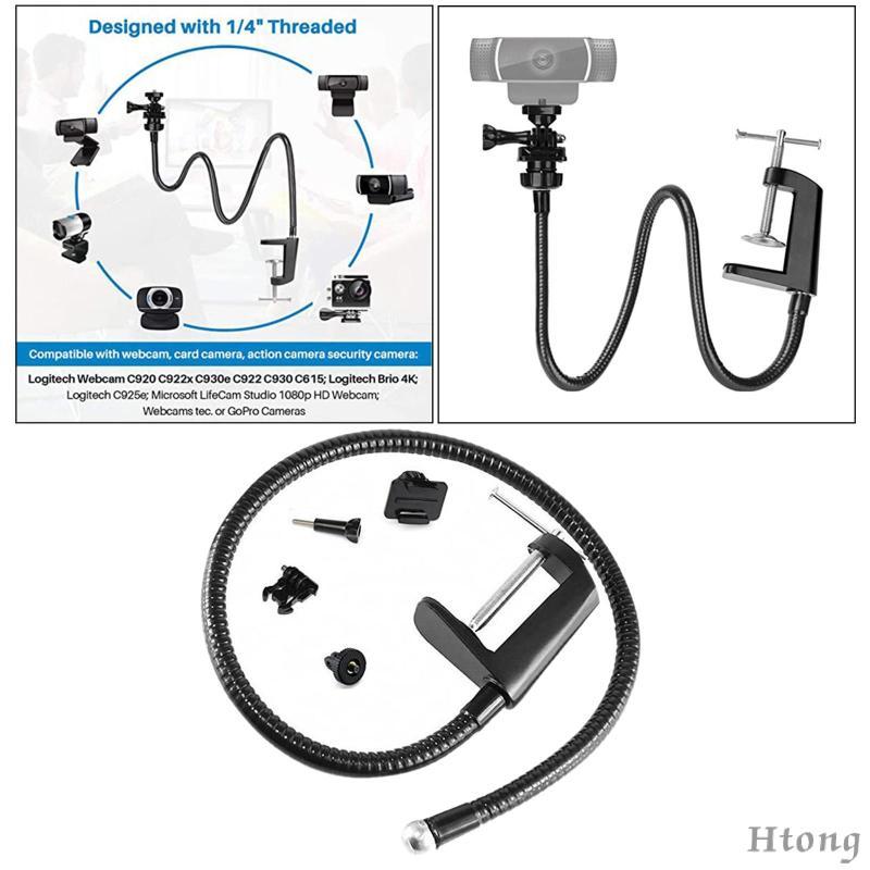 Htong] Suporte Ajustável Para Webcam Pescoço De Ganso Com Mesa De Metal Braçadeira…