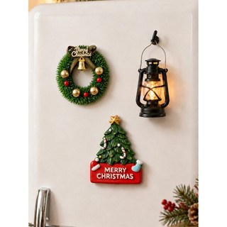 Decorações de natal decoração de natal cena decoração atmosfera guirlanda de natal árvore de natal adesivos magnéticos