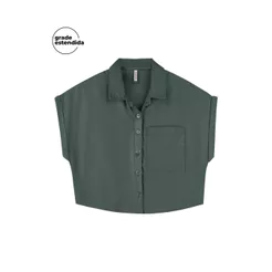 Camisa Feminino Marialícia Verde Escuro