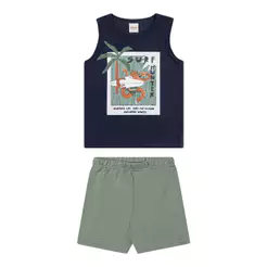 Conjunto Infantil Menino Regata Sport Elian Azul