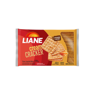 Biscoito Cream Cracker Tradicional Liane 110g ou 270g Zero Leite | Sem Lactose | Vegano