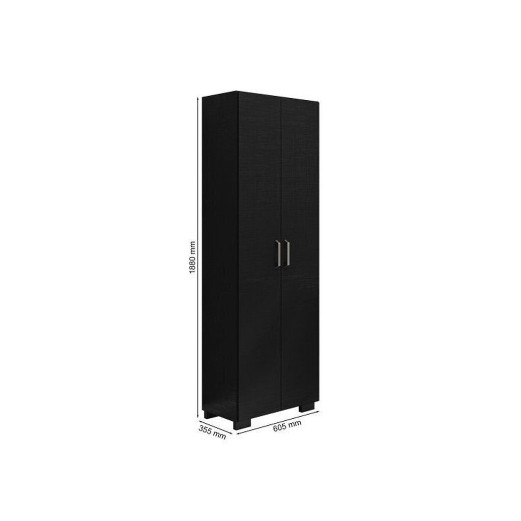 Armário Estante Multiuso Office Livreiro com 6 Portas 181,5cm Preto Preto · foto 2